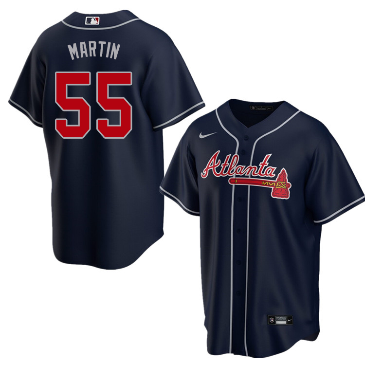 Nike Men #55 Chris Martin Atlanta Braves Baseball Jerseys Sale-Navy